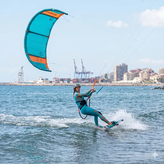 Kitesurf en acción en la Costa del Sol